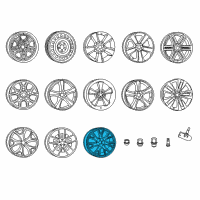 OEM 2016 Dodge Challenger Aluminum Wheel Diagram - 6DB71JXYAA