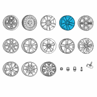 OEM 2020 Dodge Challenger Aluminum Wheel Diagram - 1ZV90DD5AB