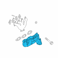 OEM 2003 GMC Safari Engine Exhaust Manifold Diagram - 12550122