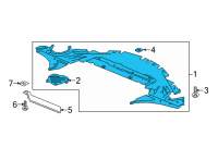 OEM Chevrolet Underbody Shield Diagram - 84254377