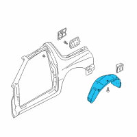 OEM Chevrolet Tracker Liner, Rear Wheelhouse Panel Diagram - 30027702