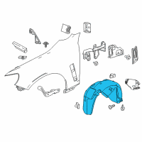 OEM 2016 Chevrolet SS Fender Liner Diagram - 92277470