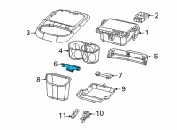 OEM Chrysler Voyager Lamp-Floor Console Diagram - 55057419AB