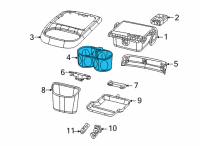 OEM 2017 Chrysler Pacifica Liner-Cup Holder Diagram - 68312236AC