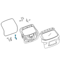 OEM Infiniti QX60 Hinge Assy-Back Door Diagram - 90400-3JA0B