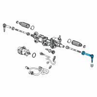 OEM Cadillac Outer Tie Rod Diagram - 22868912