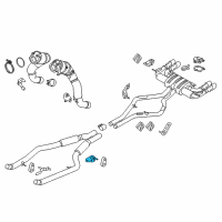 OEM 2013 BMW X5 Bracket, Front Silencer Diagram - 18-20-7-599-338