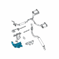 OEM 2009 Dodge Avenger Exhaust Manifold And Catalytic Converter Diagram - 5171140AC