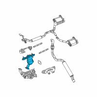 OEM Chrysler Town & Country Exhaust Manifold Diagram - 5171143AD