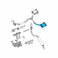 OEM Chrysler Pacifica Exhaust Muffler And Tailpipe Diagram - 4721555AE