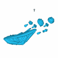 OEM Hyundai Santa Fe Sport Headlamp Assembly, Right Diagram - 92102-4Z010