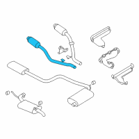 OEM Chrysler LHS Catalytic Converter & Pipe Diagram - 4581701AJ