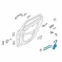 OEM Hyundai Azera Latch Assembly-Rear Door, LH Diagram - 81410-3V000