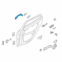 OEM Hyundai Azera Door Handle Assembly, Exterior Diagram - 82651-3V000-RER