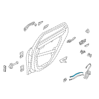 OEM 2012 Hyundai Azera Door Lock Cable Assembly, Rear Diagram - 81491-3V000