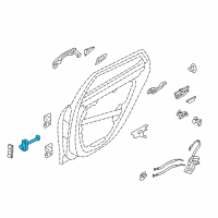 OEM 2015 Hyundai Azera Checker Assembly-Rear Door, LH Diagram - 79480-3V000