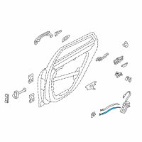 OEM 2012 Hyundai Azera Rear Door Inside Handle Cable Assembly, Left Diagram - 81471-3V000