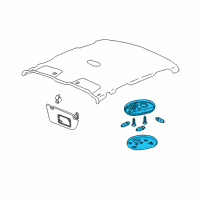 OEM 2005 Pontiac GTO Lamp Asm-Dome & Reading *Anthracite Diagram - 92119829