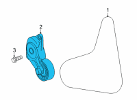 OEM 2022 Lexus NX250 TENSIONER Assembly, V-Ri Diagram - 16620-25021