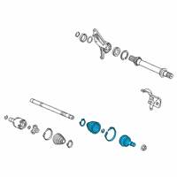OEM Acura MDX Joint Set, Outboard Diagram - 44014-TRX-306