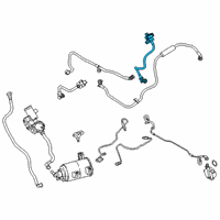 OEM BMW 530i Fuel Tank Ventilation Valve With Pipe Diagram - 13-90-8-601-847