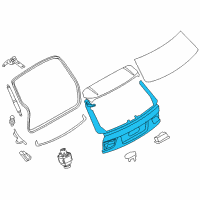 OEM BMW Trunk Lid, Top Diagram - 41-00-7-378-121