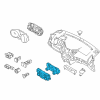 OEM Hyundai Sonata Heater Control Assembly Diagram - 97250-4R103-BLH
