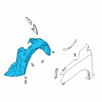 OEM 2014 Nissan Sentra Protector-Front Fender, LH Diagram - 63841-3SH0A