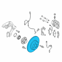 OEM 2016 Ram ProMaster City Front Brake Rotor Diagram - 68276444AA