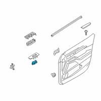 OEM Kia Telluride Power Window Unit Assembly Diagram - 93576S9200