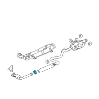 OEM 2011 Chevrolet HHR Converter & Pipe Gasket Diagram - 15231157