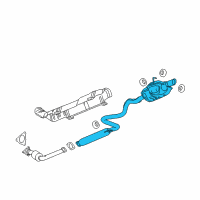 OEM 2008 Chevrolet HHR Muffler & Pipe Diagram - 15819460