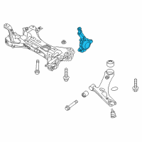 OEM 2018 Hyundai Accent Knuckle-Front Axle, LH Diagram - 51715-H9000