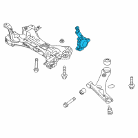 OEM Hyundai Accent Knuckle-Front Axle, LH Diagram - 51715-H9000