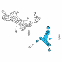 OEM 2021 Hyundai Accent Arm Complete-Front Lower, LH Diagram - 54500-H9000