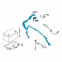 OEM 2015 Nissan 370Z Cable Assembly-Battery To STARTOR Motor Diagram - 24105-JL00A