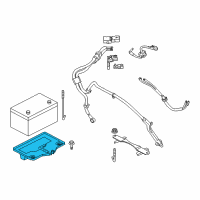 OEM 2015 Infiniti Q40 Bracket-Battery Diagram - 64866-JK600