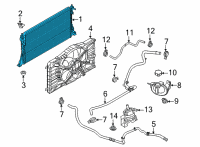 OEM 2022 Ford Mustang Mach-E RADIATOR ASY Diagram - LJ9Z-8005-A