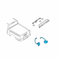 OEM 2014 Nissan Frontier Lamp Assembly-License Plate Diagram - 26510-ZP50A