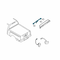 OEM 2016 Nissan Frontier High Mounting Stop Lamp Socket Assembly Diagram - 24169-EA800