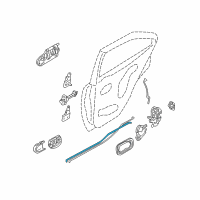 OEM 2006 Nissan Sentra Rod-Rear Door Inside Handle, RH Diagram - 82506-4Z000