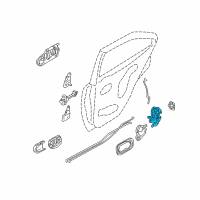 OEM 2002 Nissan Sentra Front Driver Side Door Lock Actuators Diagram - 82541-ZB00A