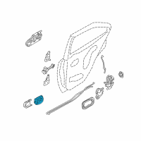 OEM 2004 Nissan Sentra Rear Door Inside Handle Assembly, Passenger Side Diagram - 80670-6Z500