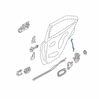 OEM 2006 Nissan Sentra Rod Assy-Outside Handle, Rear RH Diagram - 82608-5M000