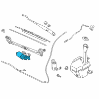 OEM 2011 Kia Forte Koup Windshield Wiper Motor Assembly Diagram - 981101M000