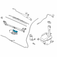 OEM 2016 Hyundai Azera Crank Arm-Windshield WIPER Motor Diagram - 98160-1M000