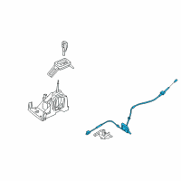 OEM Ford Taurus Shift Control Cable Diagram - 8G1Z-7E395-C