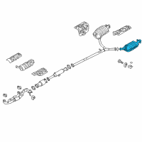 OEM 2013 Hyundai Azera Rear Muffler Assembly, Left Diagram - 28710-3V340