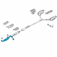 OEM Kia Cadenza Front Muffler Assembly Diagram - 286103R410