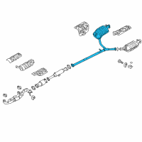 OEM Hyundai Azera Rear Muffler Assembly, Right Diagram - 28711-3V345